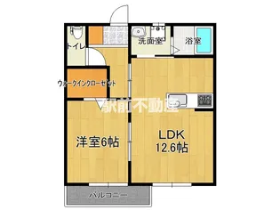 ビオス筑後【201号室】の間取り