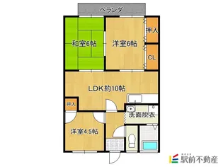 ジョイフル田隈【102号室】の間取り