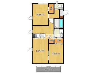 スラージュマンC【201号室】の間取り