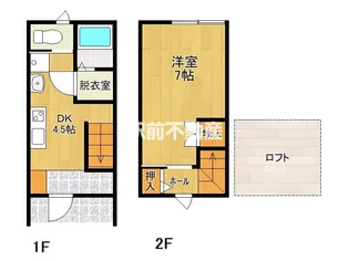 LOFT 一條 B棟【1号室】の間取り