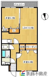 ベスタ大牟田【308号室】の間取り