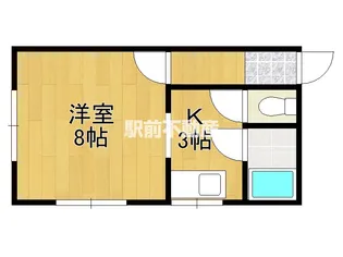 城町マンション【301号室】の間取り