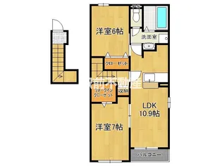 福岡県筑後市大字前津【アパート】の間取り