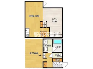 SHINING VILLA A【102号室】の間取り