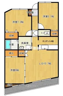 グリーンフォレスト【504号室】の間取り