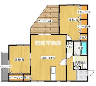 CREDO大川Ⅱ【102号室】の間取り