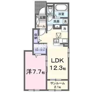福岡県八女市納楚【アパート】の間取り