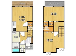 ドルチェヴィータ【A号室】の間取り