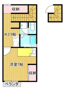 レオパレスセレーナ【2F号室】の間取り
