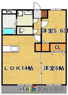 グランデヴィラ銀水【202号室】の間取り