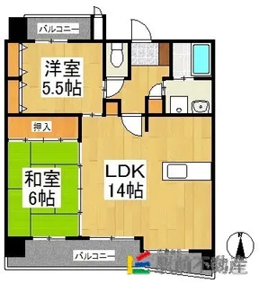 橋爪第2ビル アダージォ【202号室】の間取り