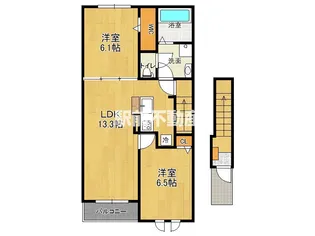 ローズマリー【202号室】の間取り