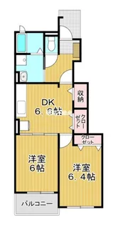 ハッピーロード【102号室】の間取り