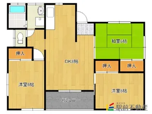 福岡県八女郡広川町大字川上【一戸建】の間取り