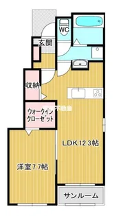 プラム Ⅲ【102号室】の間取り