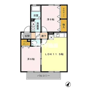 ネオポリス都A棟【203号室】の間取り