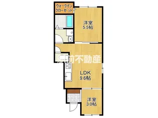 1LDKの間取り画像