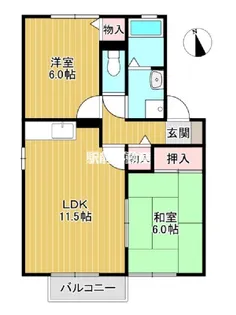 福岡県みやま市瀬高町下庄【アパート】の間取り