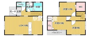 福岡県大川市向島【テラスハウス】の間取り