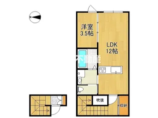 ドルチェヴィータ大牟田A【203号室】の間取り