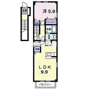 エスポワール【201号室】の間取り