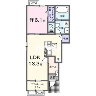 福岡県筑後市野町【アパート】の間取り