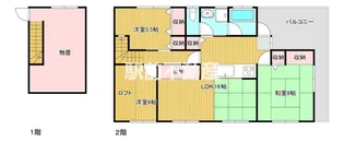 福岡県大牟田市本町2丁目【一戸建】の間取り