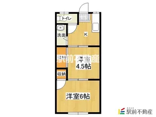 才木アパート【05号室】の間取り