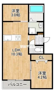 LIFEFIELDみやま【101号室】の間取り