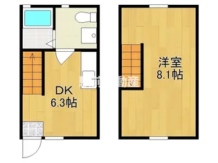 福岡県三潴郡大木町大字蛭池【テラスハウス】の間取り