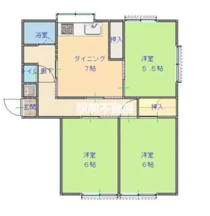 サンハウス【102号室】の間取り