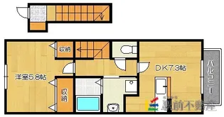 福岡県筑後市長浜【アパート】の間取り