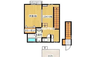 amp【D号室】の間取り