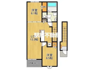 シャルム ソレイユ【203号室】の間取り