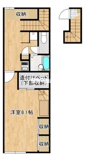 レオパレスドイシャンⅠ【2F号室】の間取り