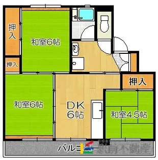 ビレッジハウス小浜2号棟【406号室】の間取り