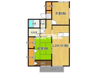 プルメリア大溝【B201号室】の間取り