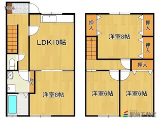 サザンコーポ笹渕【102号室】の間取り