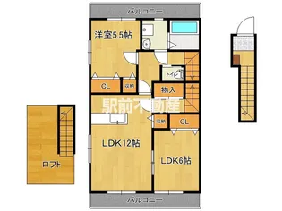 ウィスタリアⅡ【203号室】の間取り