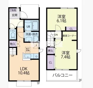 Syunヴェール【101号室】の間取り