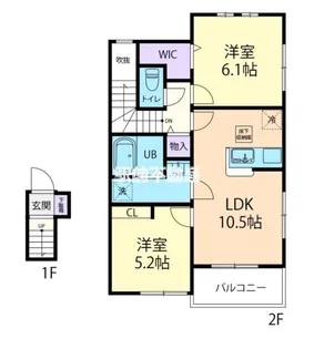 Sumiヴェール【201号室】の間取り
