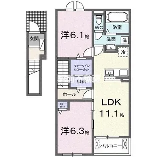 パルク・エリナス920【2階】の間取り