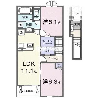 パルク エリナス【2階】の間取り