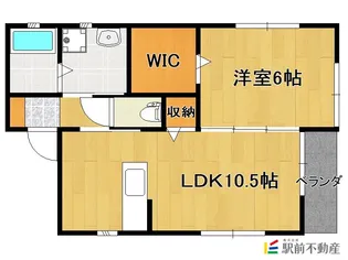 プチメイゾン壱番館【201号室】の間取り