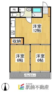 シーザーズパレス不知火【1304号室】の間取り