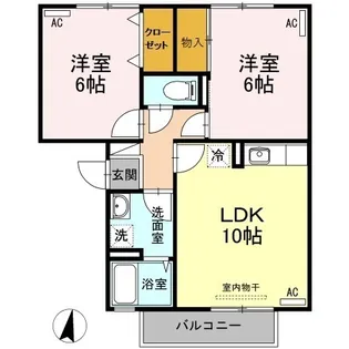 ペアシティゆう Ⅰ【302号室】の間取り