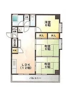 小郡フラワーマンション【2階】の間取り