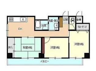 小郡フラワーマンション【2階】の間取り