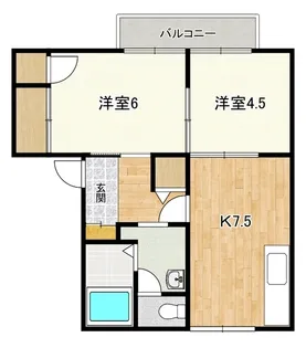姫山参号館【102号室】の間取り