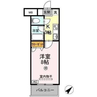 メゾン木の花【107号室】の間取り